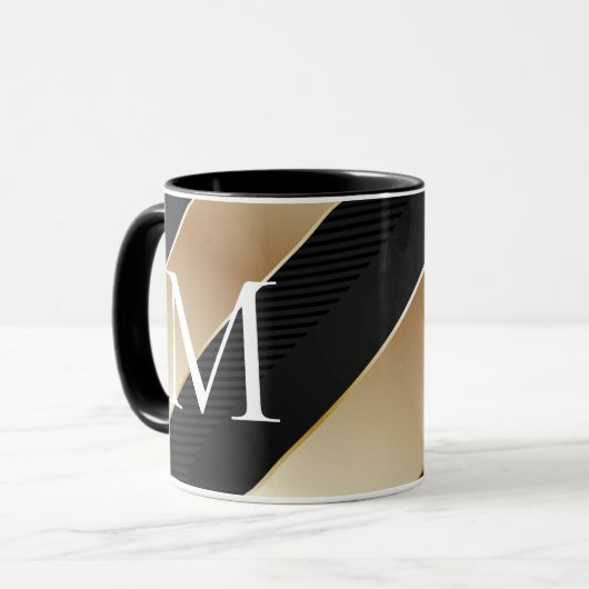 Schwarz-Gold-Tasse Tasse (Vorderseite Links)