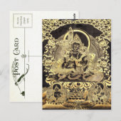 Schwarz & Gold tibetische buddhistische Kunst Post Postkarte (Vorne/Hinten)
