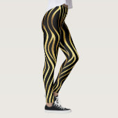 Schwarz/Gold-Tierausdruck Leggings (Rechts)