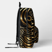 Schwarz-Gold-Tierdruck (5) Bedruckter Rucksack (Links)
