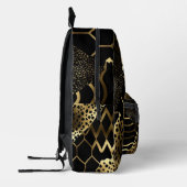 Schwarz-Gold-Tierdruck (6) Bedruckter Rucksack (Links)