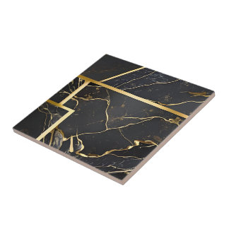 Schwarz-Gold-Tile Fliese