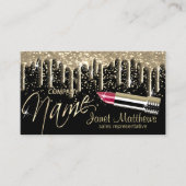 Schwarz-Gold-Tropfen Visitenkarte (Vorderseite)