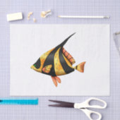 Schwarz-Gold-tropische Winkel Seidenpapier (Handwerk)