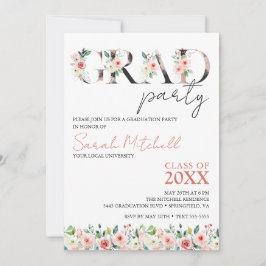 Schwarz-, Gold- und Blumenschülerparty Einladung