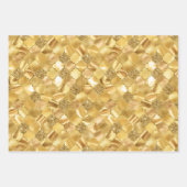 Schwarz, Gold und Silber, marokkanischer Quatrefol Geschenkpapier Set (Vorderseite 2)