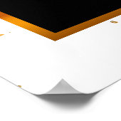 Schwarz, Gold und Weiß - 16 Sitzkarten Poster (Ecke)