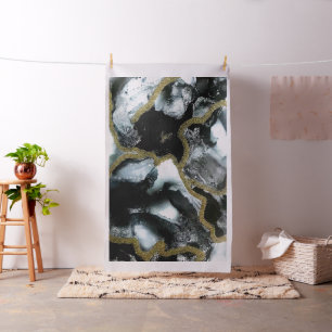 Schwarz, Gold und Weiß   Modern   Chic Stoff