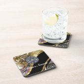 Schwarz/Gold Untersetzer (Rechte Seite)