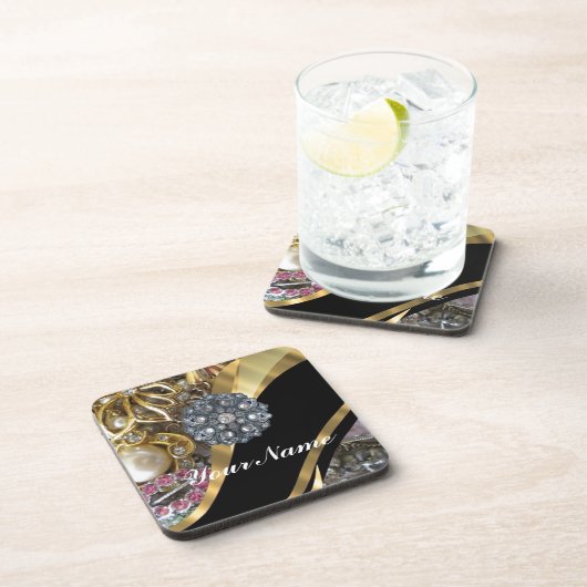 Schwarz/Gold Untersetzer (Rechte Seite)
