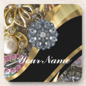 Schwarz/Gold Untersetzer (Vorderseite)