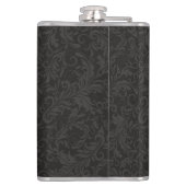 Schwarz-Gold-Vinyl-Wrapped Flask Flachmann (Rückseite)