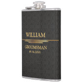 Schwarz-Gold-Vinyl-Wrapped Flask Flachmann (Links)