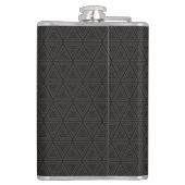 Schwarz-Gold-Vinyl-Wrapped Flask Flachmann (Rückseite)