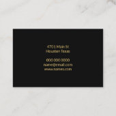 Schwarz-Gold-Visitenkarte Visitenkarte (Rückseite)