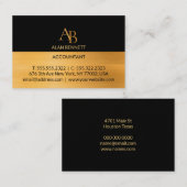 Schwarz-Gold-Visitenkarte Visitenkarte (Vorne/Hinten)