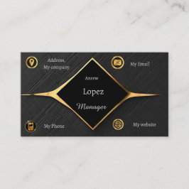 Schwarz-Gold-Visitenkarte Visitenkarte
