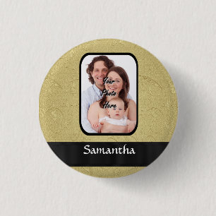 Schwarz-Gold-Vorlage Button