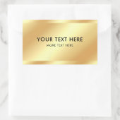 Schwarz & Gold-Vorlage Elegant Moderne, individuel Rechteckiger Aufkleber (Tasche)