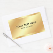 Schwarz & Gold-Vorlage Elegant Moderne, individuel Rechteckiger Aufkleber (Umschlag)