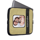 Schwarz-Gold-Vorlage Laptopschutzhülle (Vorne Rechts)