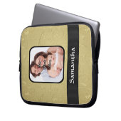 Schwarz-Gold-Vorlage Laptopschutzhülle (Vorderseite Links)