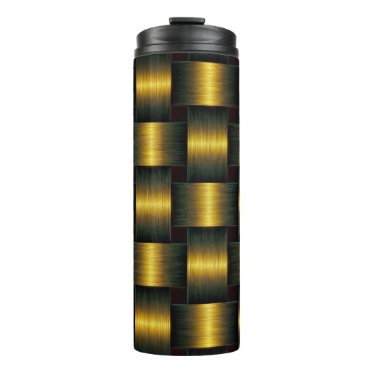 Schwarz-Gold-Wärmer Thermosbecher (Vorderseite)