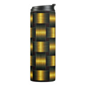 Schwarz-Gold-Wärmer Thermosbecher (Nach links gedreht)