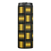 Schwarz-Gold-Wärmer Thermosbecher (Rückseite)