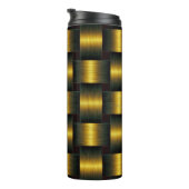 Schwarz-Gold-Wärmer Thermosbecher (Nach rechts gedreht)