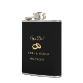 Schwarz-Gold-We-Do-Vinyl-Wrapped Flask Flachmann (Links)