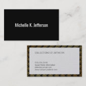 Schwarz | Gold Weave Visitenkarte (Vorne/Hinten)