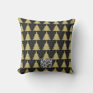 Schwarz-Gold Weihnachtsdekor-Kissen Kissen