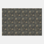 Schwarz-Gold-Weiß-Muster des Computermusters auf d Geschenkpapier Set (Vorderseite 3)