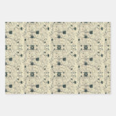 Schwarz-Gold-Weiß-Muster des Computermusters auf d Geschenkpapier Set (Vorderseite 2)