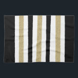 Schwarz/Gold/Weißbuch Streifen Geschirrtuch<br><div class="desc">2023</div>