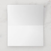 Schwarz | Gold | White Simple Elegante Platzkarten (Innenseite Aufgefaltet)