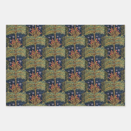 Schwarz-Gold-Wrapping-Paper-Set Geschenkpapier Set (Vorderseite 2)