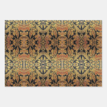 Schwarz-Gold-Wrapping-Paper-Set