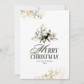 Schwarz-Gold-Zauberwald-Foto Weihnachten (Vorderseite)