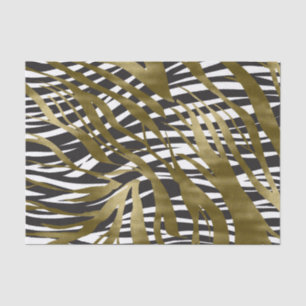 Schwarz & Gold Zebramuster Safari Chic Glamour Seidenpapier