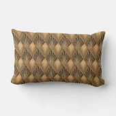 Schwarz/Gold ZigZag Lumbar Kissen (Rückseite)