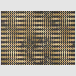 Schwarz-Gold-Zirkus-Serien-Design 10 Seidenpapier