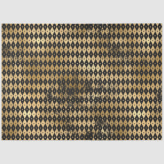 Schwarz-Gold-Zirkus-Serien-Design 10 Seidenpapier