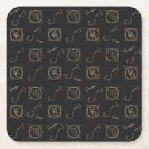 Schwarz & Gold Zodiac Scorpio Sternzeichen