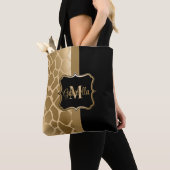 Schwarz-Golden-Giraffe-Muster Tasche (Von Nahem)