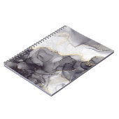 Schwarz-Golden-Marmor-Notebook Notizblock (Linke Seite)