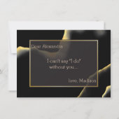 Schwarz & Golden 💡 Modernes, Abstraktes, raues Öl (Rückseite)