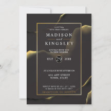 Schwarz & Golden 💍 Modernes, Abstraktes, raues Öl