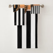 Schwarz-Golden Monogram Badhandtuch Set (Insitu)